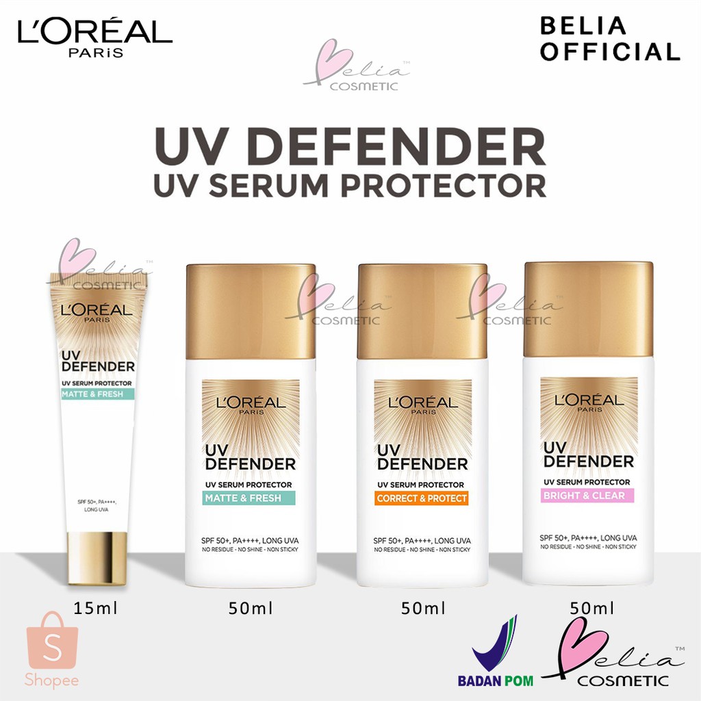 LOREAL L'OREAL (Hàng Mới Về) Serum Chống Nắng Belia L 'Oreal Uv 50ml Spf 50 + Pa + + + Dài Uva