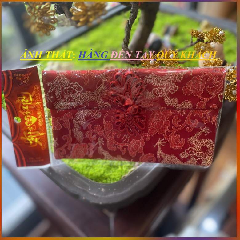[Ảnh thật] Bao Lì Xì Vải Gấm Hoa Văn Cao Cấp M04