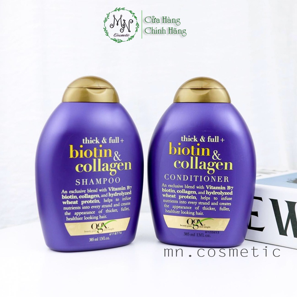 Bộ dầu gội và xả Biotin Collagen ngăn rụng tóc, mọc tóc nhanh