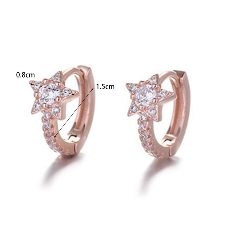 Khuyên Tai Tròn Mạ Bạc S925 Đính Đá Thời Trang Cho Nữ