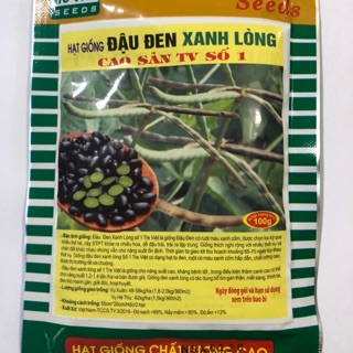 HẠT GIỐNG ĐẬU ĐEN XANH LÒNG (CAO SẢN TV SỐ 1) gói 100gr