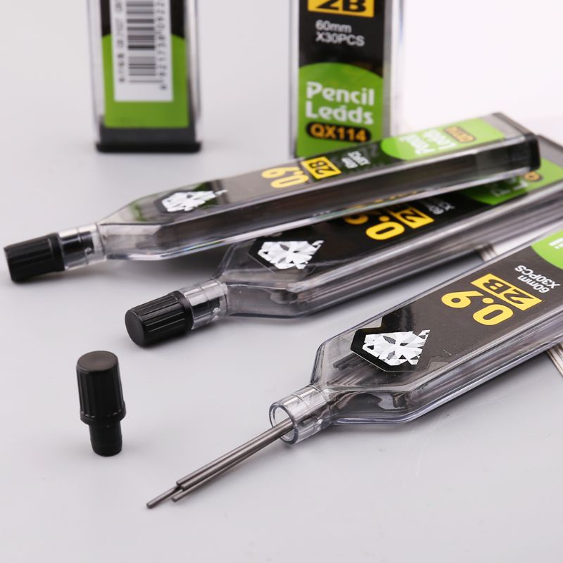 5 ruột bút chì bấm thay thế 0.3/0.5/0.7/0.9mm HB 2B