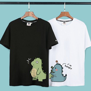 áo thun cặp khủng long đôi cực đẹp chất cotton fom rộng
