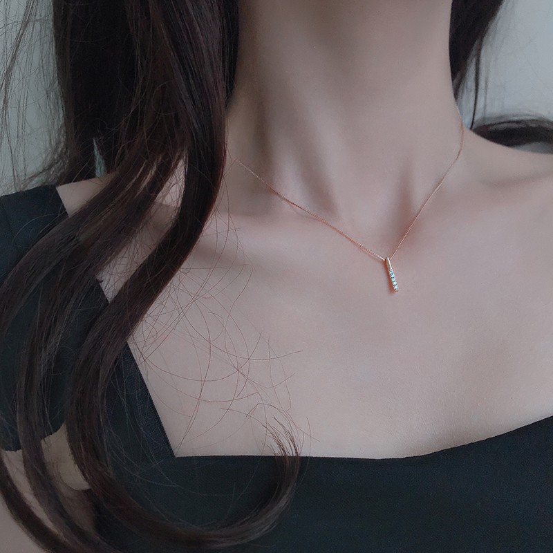 Vòng cổ mạ bạc 925 thiết kế đơn giản cho phụ nữ