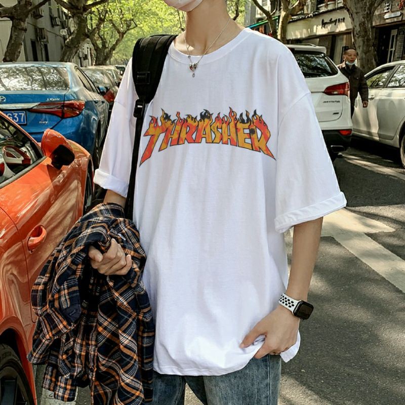 Áo thun tay lỡ nam nữ, áo phông unisex form rộng chất cotton mát mịn thấm hút mồ hôi in hình ĐỊA CẦU