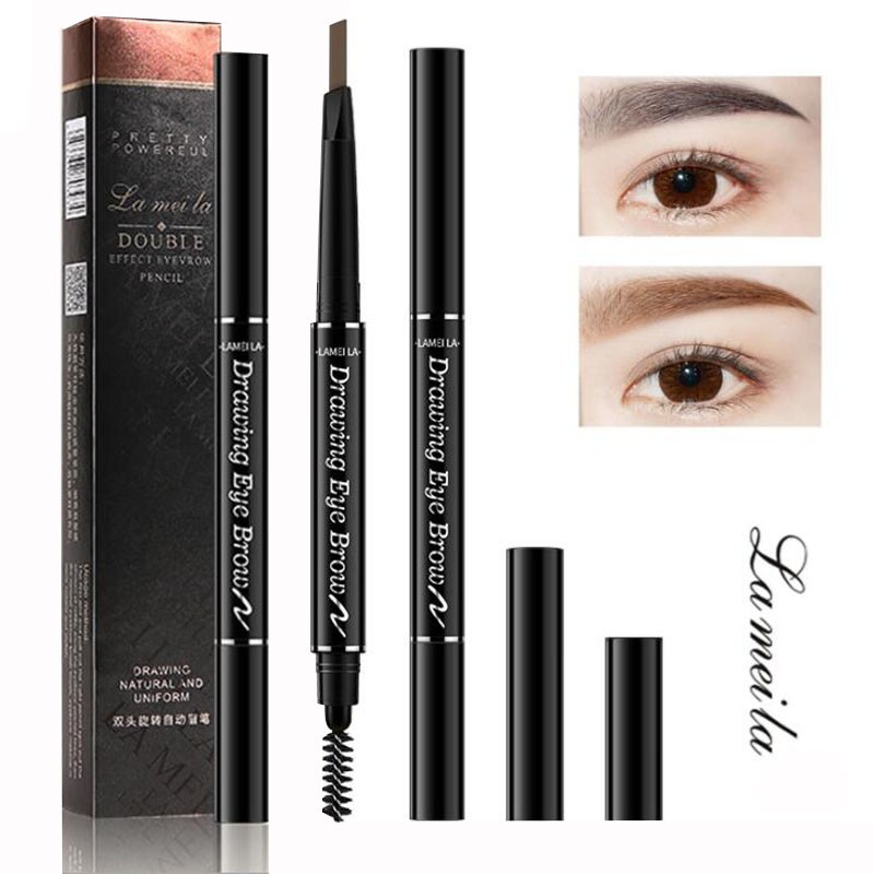 [Hàng mới về] Bút kẻ mày hai đầu 2 trong 1 có cọ chuốt lâu trôi chống thấm nước | BigBuy360 - bigbuy360.vn