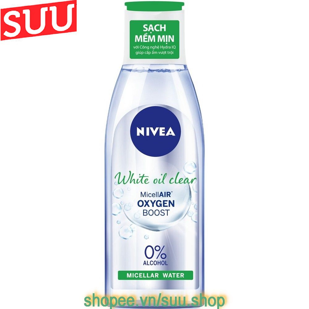 Nước Tẩy Trang (Xanh) 200ml Cho Da Nhờn Nivea Micellar Water Ngăn Nhờn Và Ngừa Mụn, suu.shop cam kết 100% chính hãng