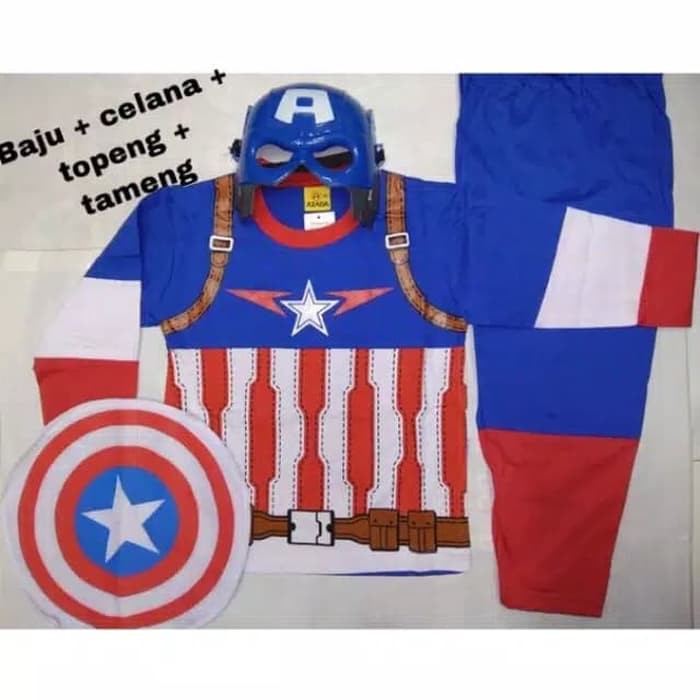 Bộ Đồ Hóa Trang Siêu Anh Hùng Captain America Cho Bé Trai