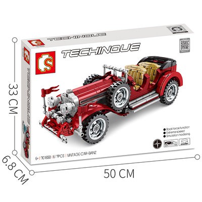 Công nghệ loạt phù hợp LEGO cổ điển Mercedes cổ điển xe hồi lực lắp ráp xe Lắp ráp khối gỗ Đồ chơi cậu bé