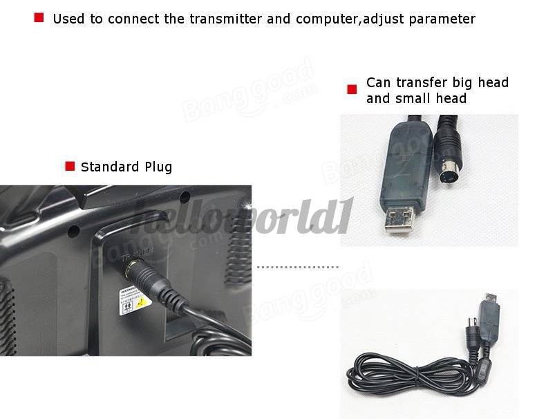 FLYSKY Dây Cáp Tải Dữ Liệu Usb Cho Fs-I6 Fs-T6