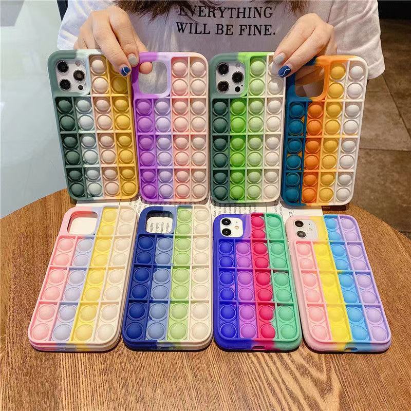 Pop It Push Bubble Fidget toy Ốp Lưng Tpu Mềm Chống Sốc Cho Ốp Lưng In Chữ It Cá Tính Cho iPhone 12 Pro Mini 11 XS Max XR 7 8 Plus | BigBuy360 - bigbuy360.vn