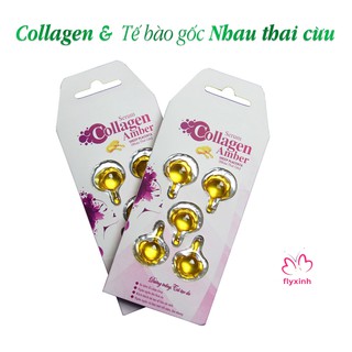 [CAO CẤP] Serum Chống nhăn, mờ thâm nám, tàn nhang Collagen Amber - Tinh chất Tế bào gốc Nhau thai cừu (Vỉ 5 viên)