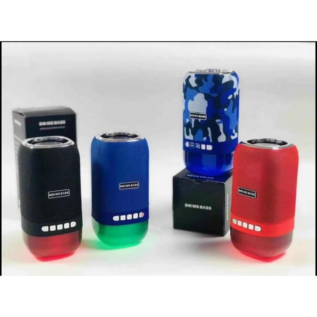 Loa bluetooth mini Booms Bass L22 cầm tay, hỗ trợ cắm USB, thẻ nhớ, đèn led đổi màu