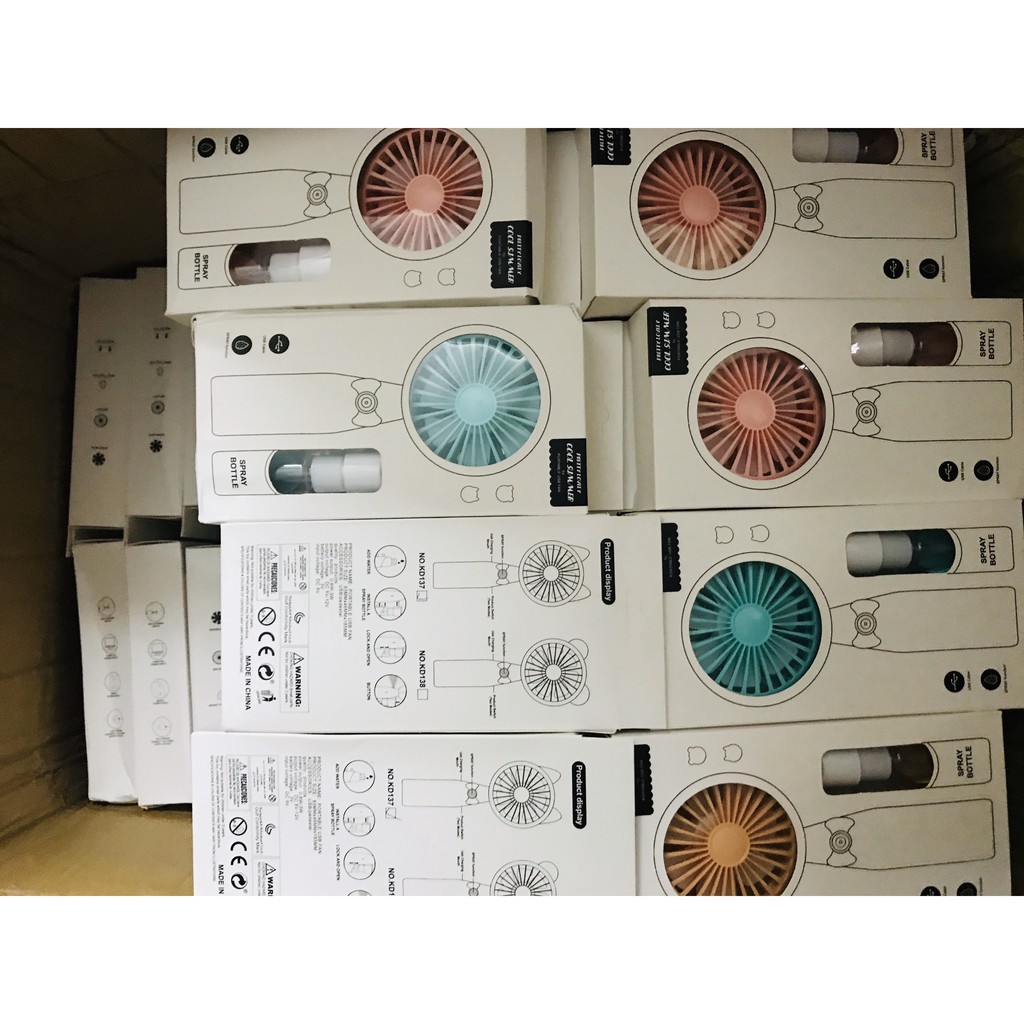 Quạt mini cầm tay phun sương KD 135 siêu tiện lợi
