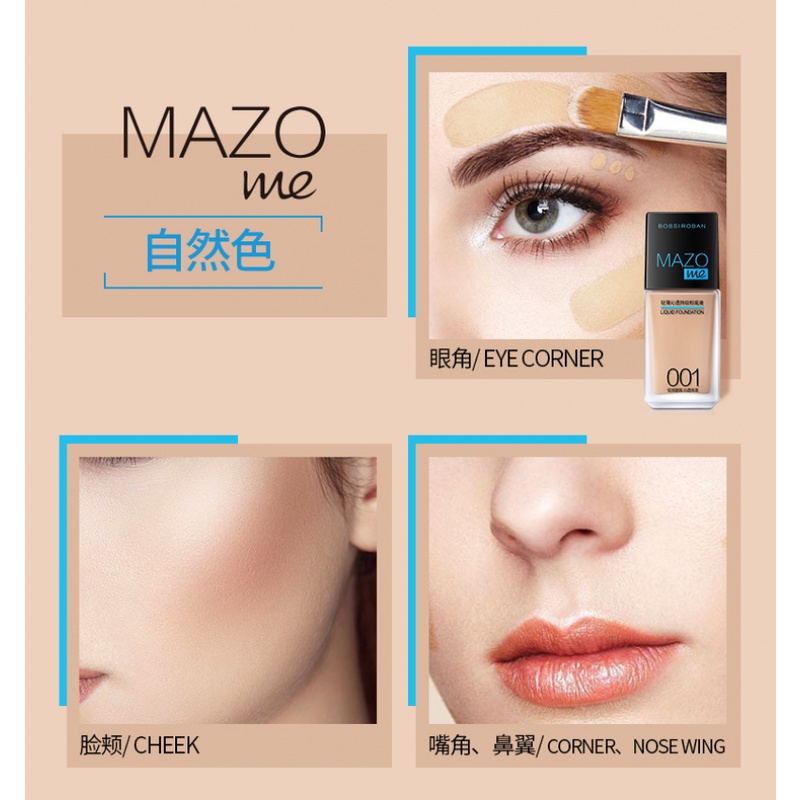 [Hàng mới về] Kem nền dạng lỏng MAZO che khuyết điểm dưỡng ẩm kiểm soát dầu  nhẹ mặt