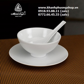 Dĩa lót chén cơm sứ Minh Long - dĩa lót chén cơm sứ