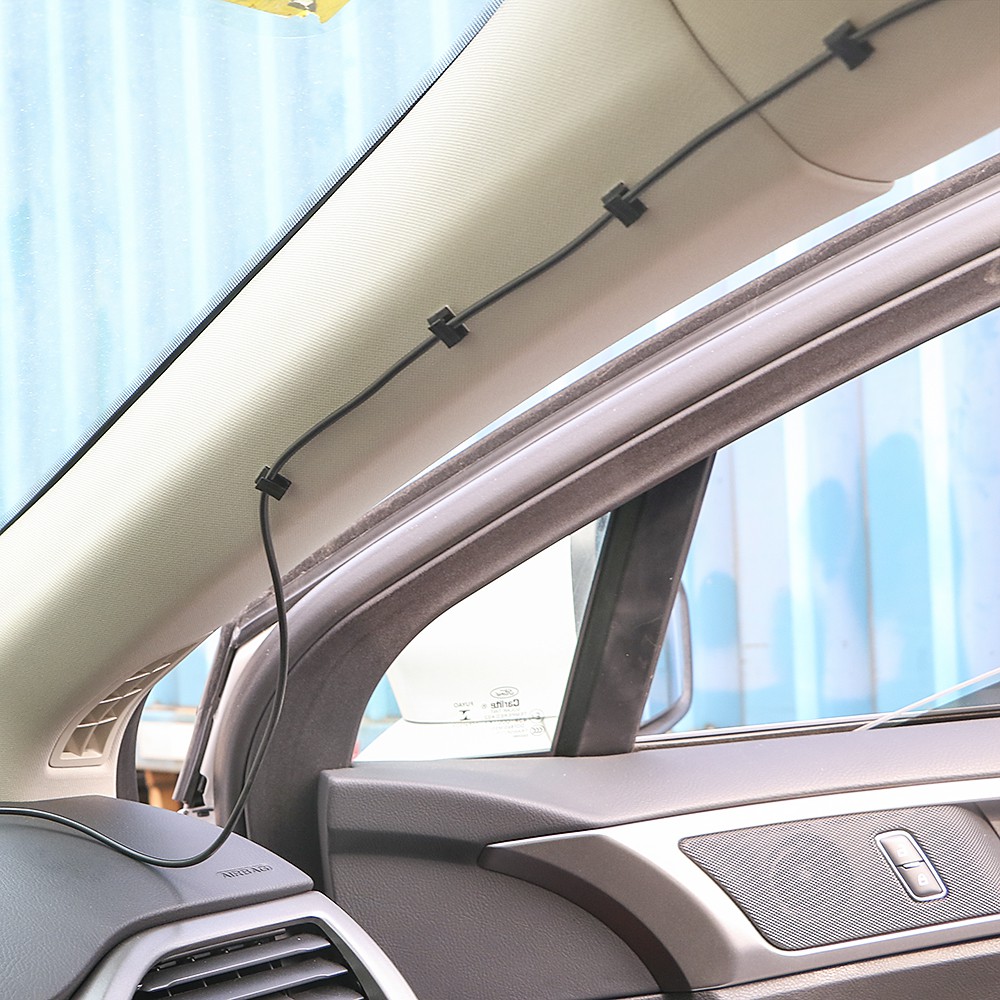 Set 100 Kẹp Cố Định Dây Cáp Xe Hơi Tự Dính Sắp Xếp Gọn Gàng Cho Xe Hơi Bezza Waja Saga Blx GEN2 MYVI WIRA