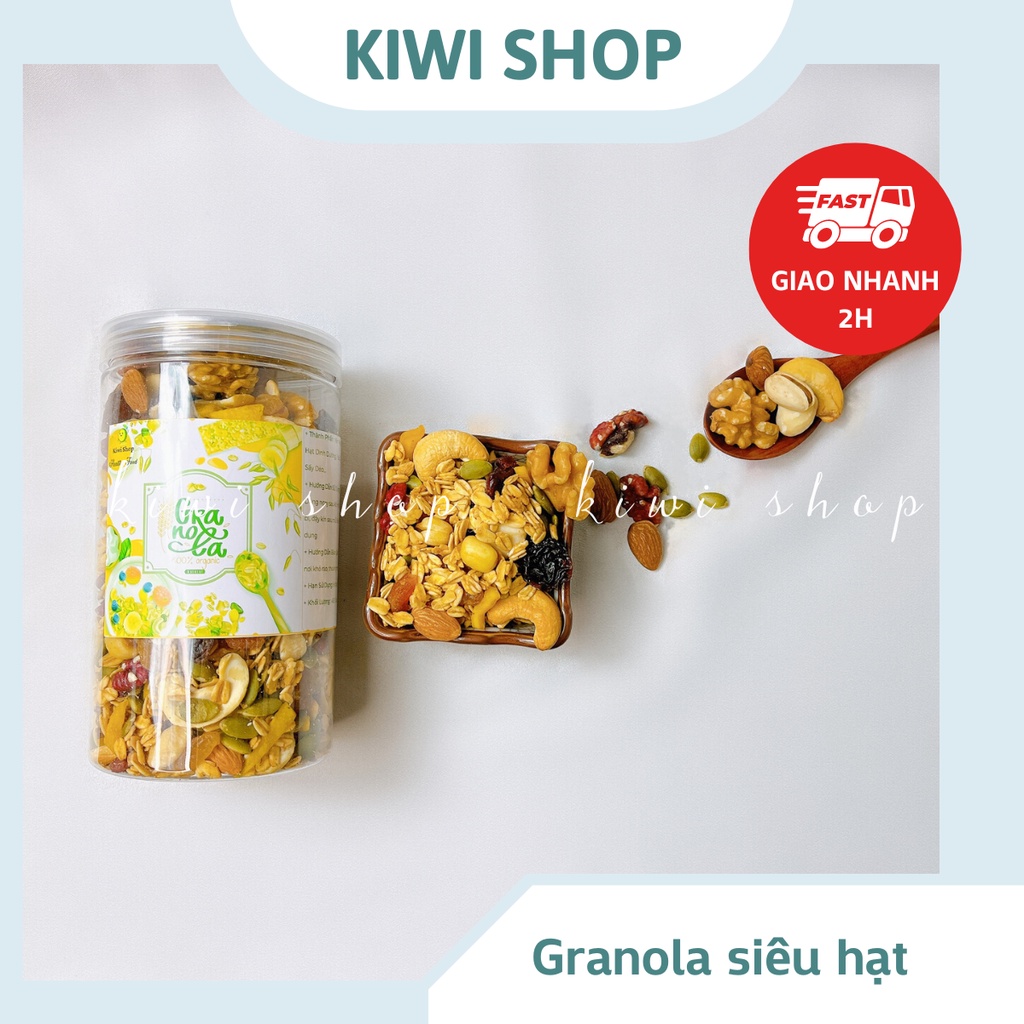 Granola siêu hạt vị mật ong - túi zip *KIWISHOP*