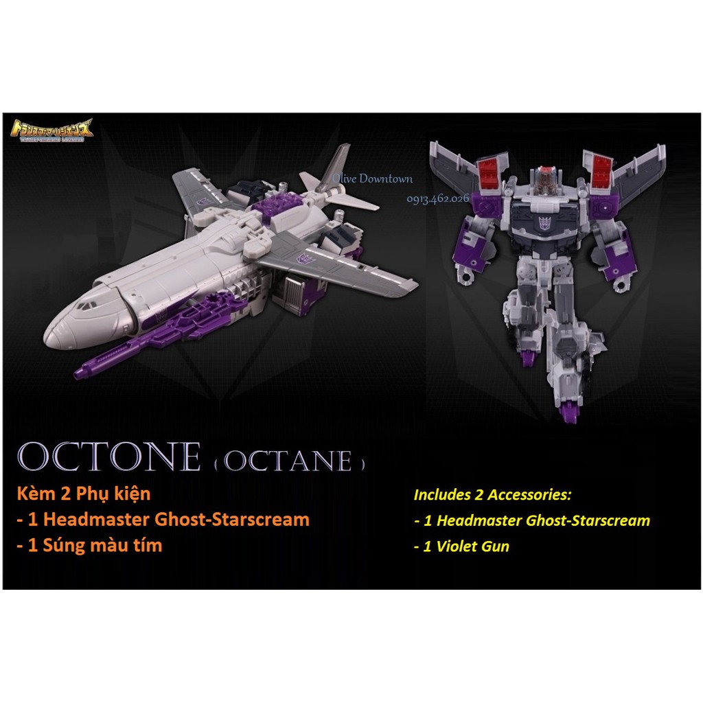 ✨ LG57 ✨ OCTONE Mô hình Robot lắp ráp cao 18cm & 2 Phụ kiện - TRANSFORMERS dòng Legends