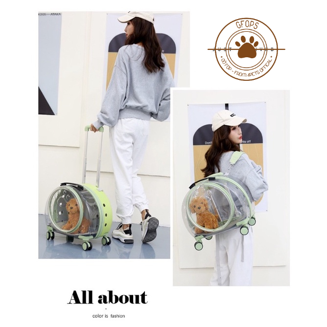 Balo/Vali vận chuyển cho chó mèo CAO CẤP có quai đeo - 4pets official