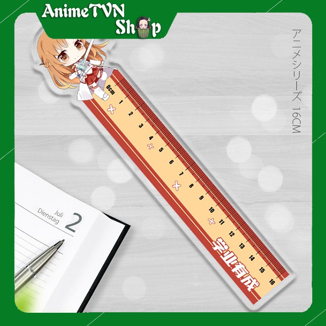 Thước Kẻ Nhựa Cứng Acrylic Anime/Manga Sword art Online (Asuna)