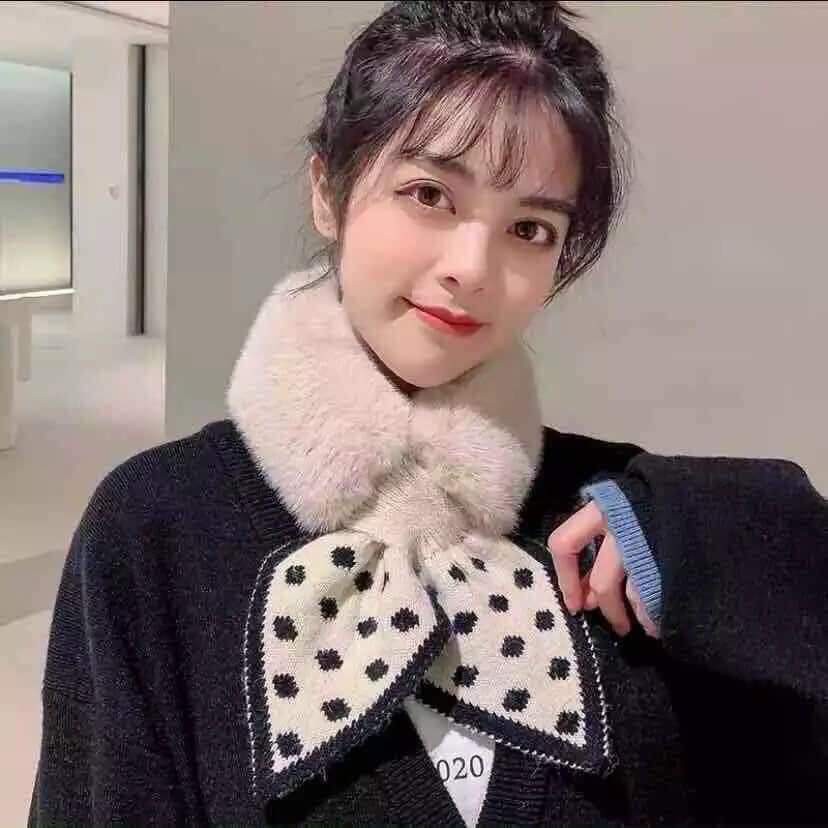 Khăn quàng cổ lông thỏ XUẤT HÀN