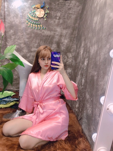 Áo choàng ngủ phi lụa nhiều màu | BigBuy360 - bigbuy360.vn