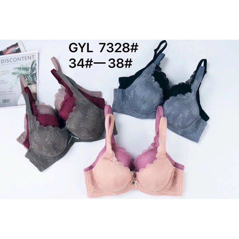 Áo lót ren mềm mút đệm 1cm, có gọng định hình v1 nâng đẩy ngực đẹp. SUMO Underwear - 7328. Ảnh và video thật.
