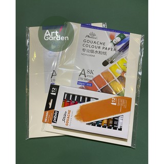 Tập giấy vẽ màu bột, màu gouache khổ A3 20 tờ 160g