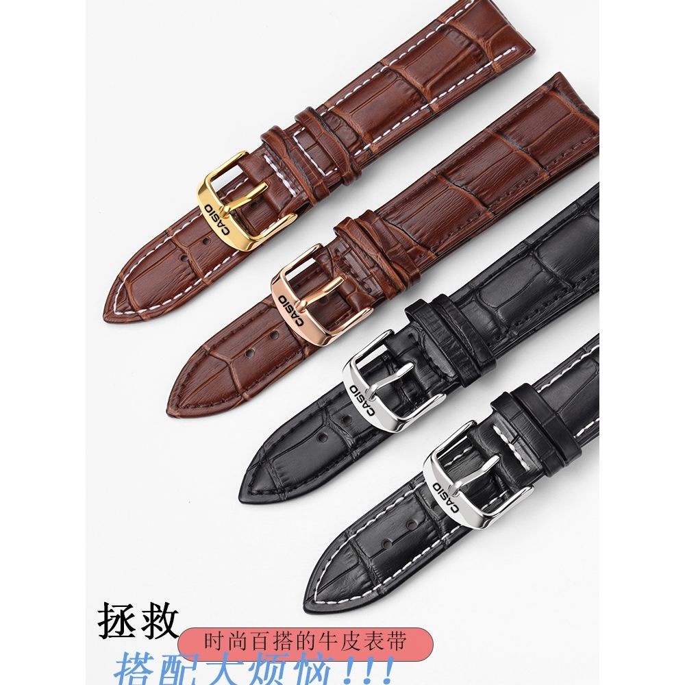 Dây Đeo Đồng Hồ Bằng Da Bò Có Khóa 20 Cho Casio EFR-303 517MTP-1374