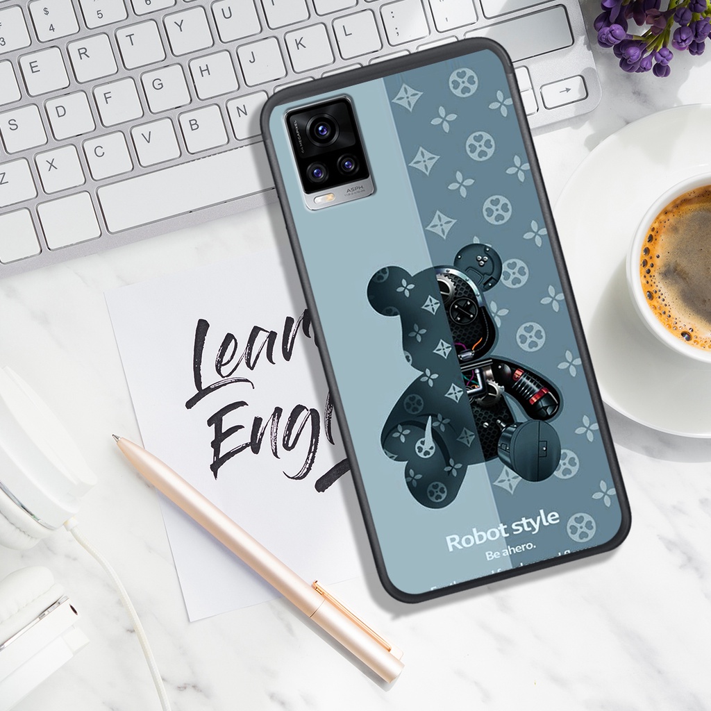 [HOT]ỐP VIVO V15 - V19 - V20 - V21 - V23E , In Hình Gấu Robot họa tiết L-V màu sắc cực đẹp.