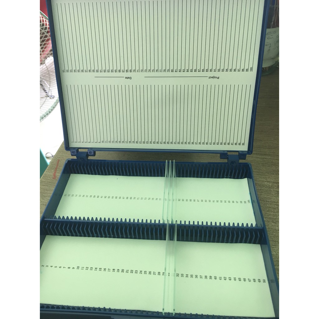 Hộp đựng lam kính 100 vị trí - Hàng chính hãng