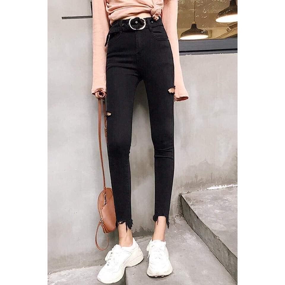 Quần Jeans Đen Bigsize Co giãn Chất Jean Cao Cấp Không Xù Nhão 58-90kg Jean2da - 06