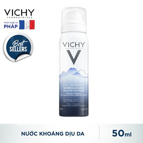 [Chính Hãng] Nước xịt khoáng dưỡng da Vichy Mineralizing Thermal Water 50ml