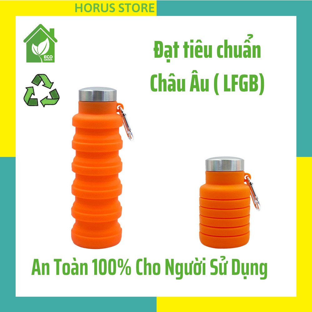 Bình Nước Gấp Gọn Silicon 700ml Giữ Nhiệt Nóng - Lạnh