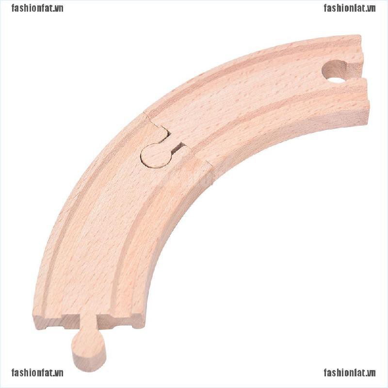 [Iron] 1 Pcs Wooden Small Curve Track Railway Accessories Compatible All Major Brands [VN]