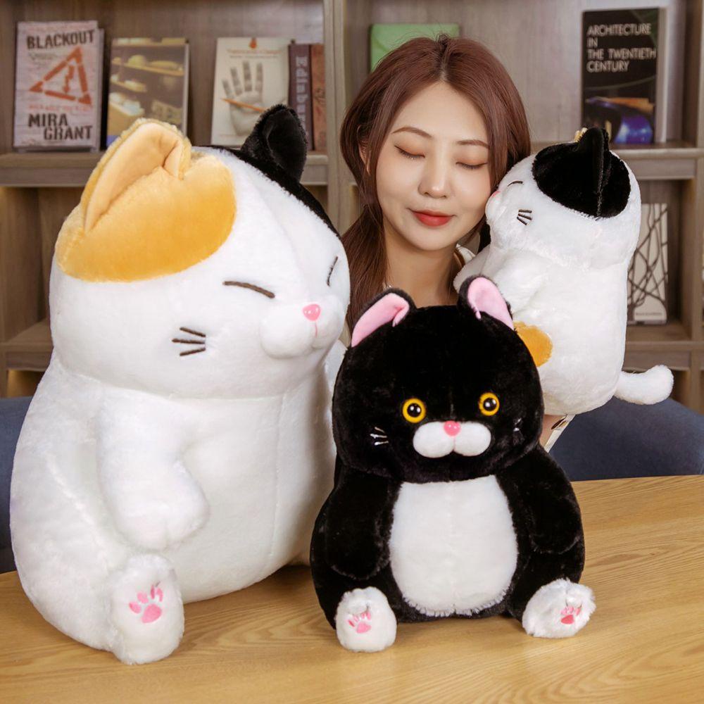 Mèo Nhồi Bông Mềm Mại Trang Trí Phòng Dễ Thương