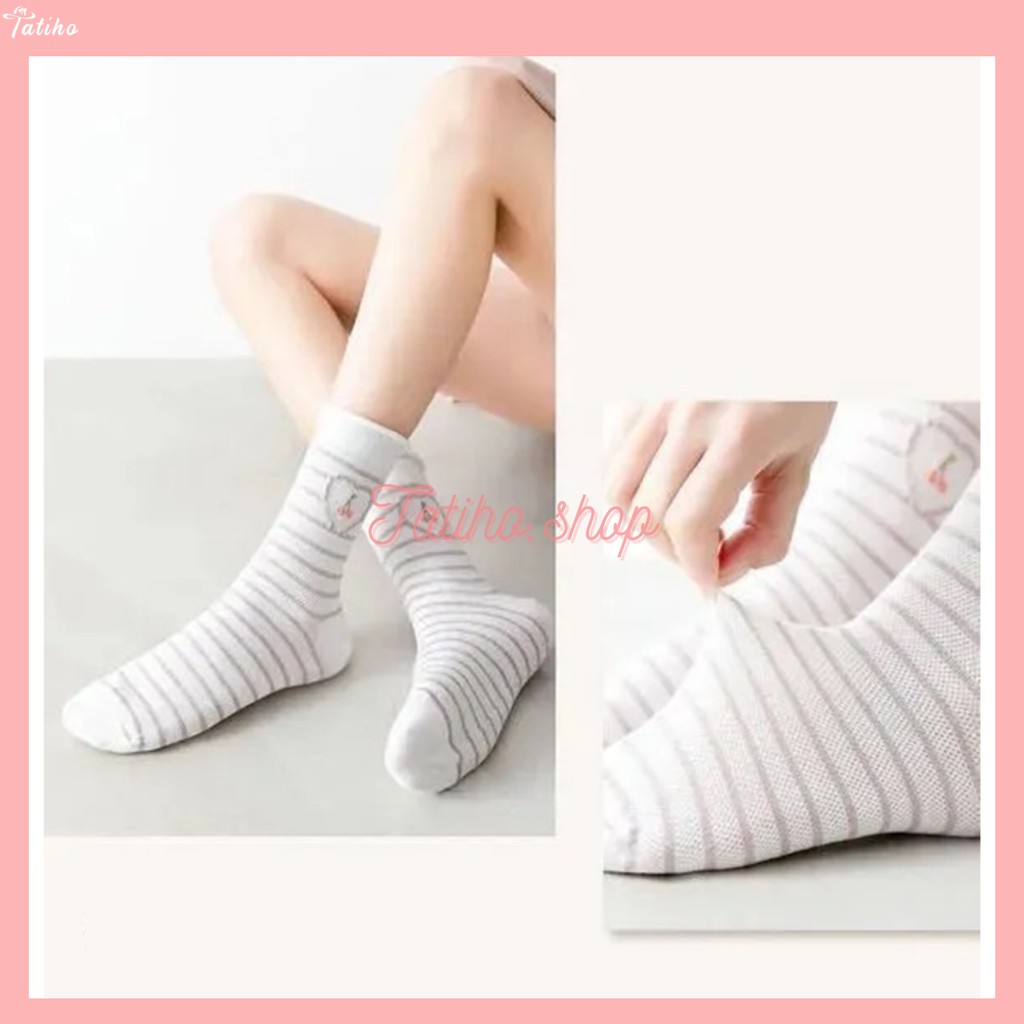 [Hàng Xịn, Giá Tốt] Vớ Nữ Cổ Cao Ren Dày Phong Cách Hàng Quốc Dễ Thương - Mã TV007