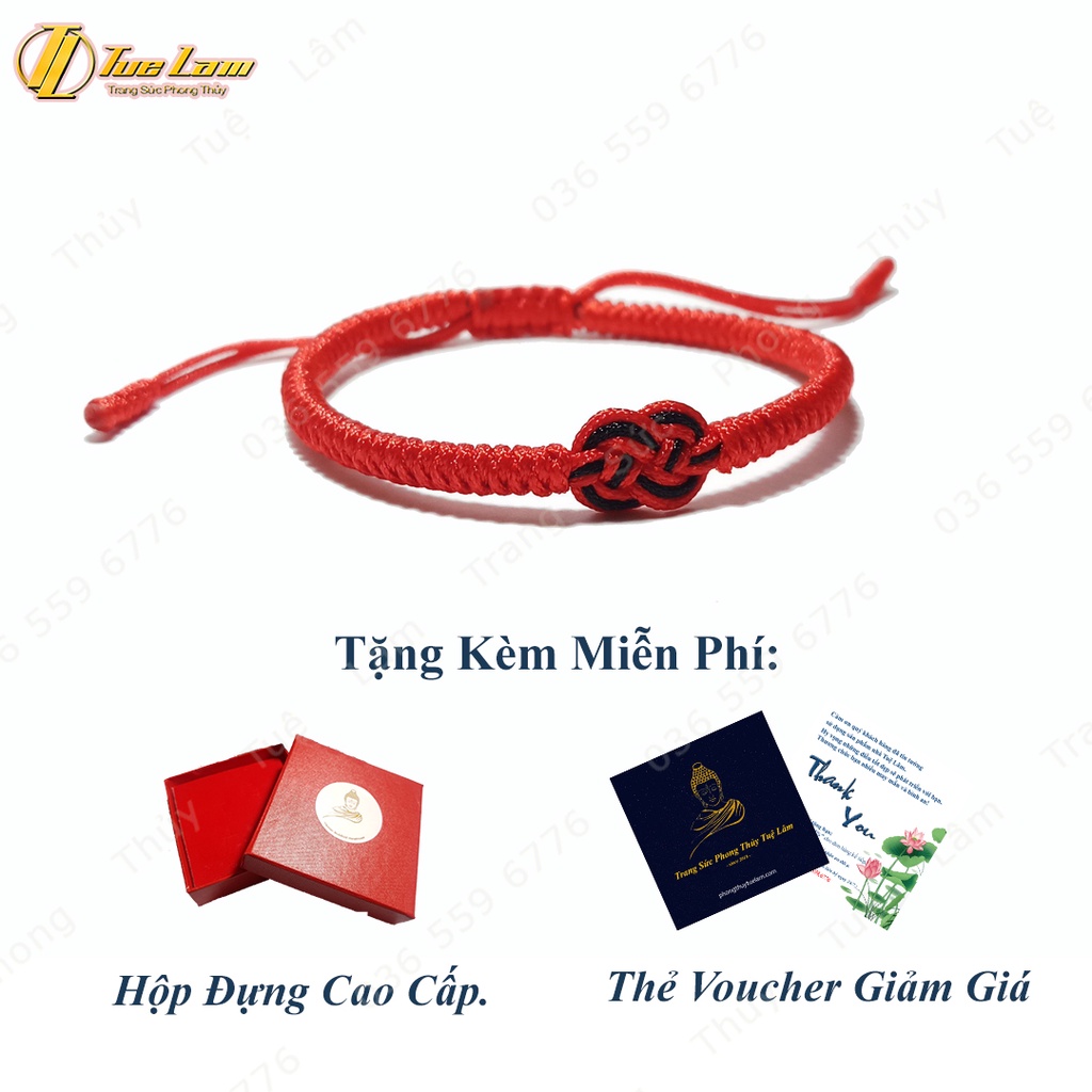 [Handmade] Vòng tay chỉ may mắn bện kiểu tây tạng vô cực tình duyên may mắn - Tuệ Lâm