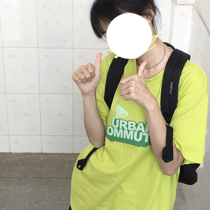 Áo Thun Tay Lỡ In Chữ URBAN Màu Xanh Chuối , Áo Phông Nam Nữ Unisex 38-65kg