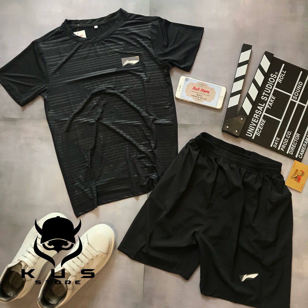 Bộ Đồ Thể Thao Nam - Bộ hè nam Áo Thun lạnh không cổ Cao Cấp | BigBuy360 - bigbuy360.vn