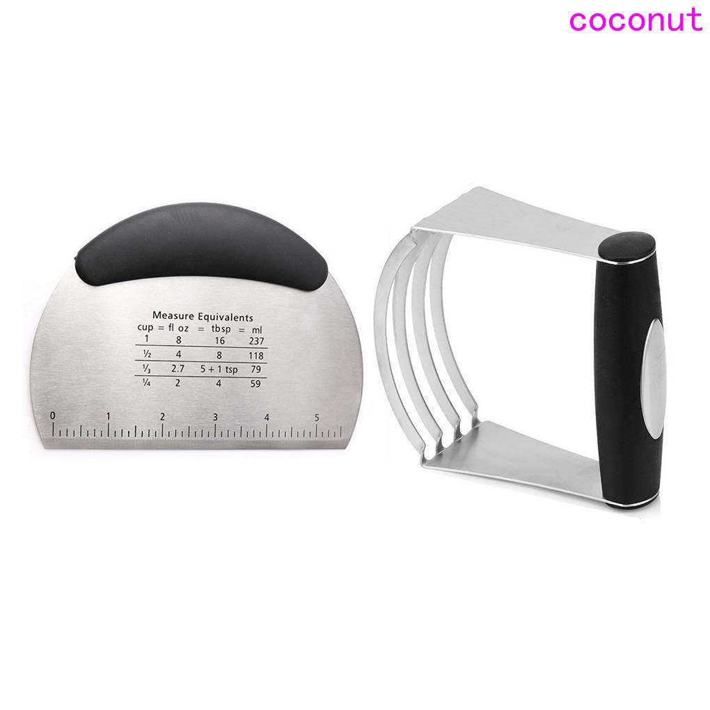 Set 2 Dụng Cụ Cắt Bột Làm Bánh Đa Năng Bằng Thép Không Gỉ