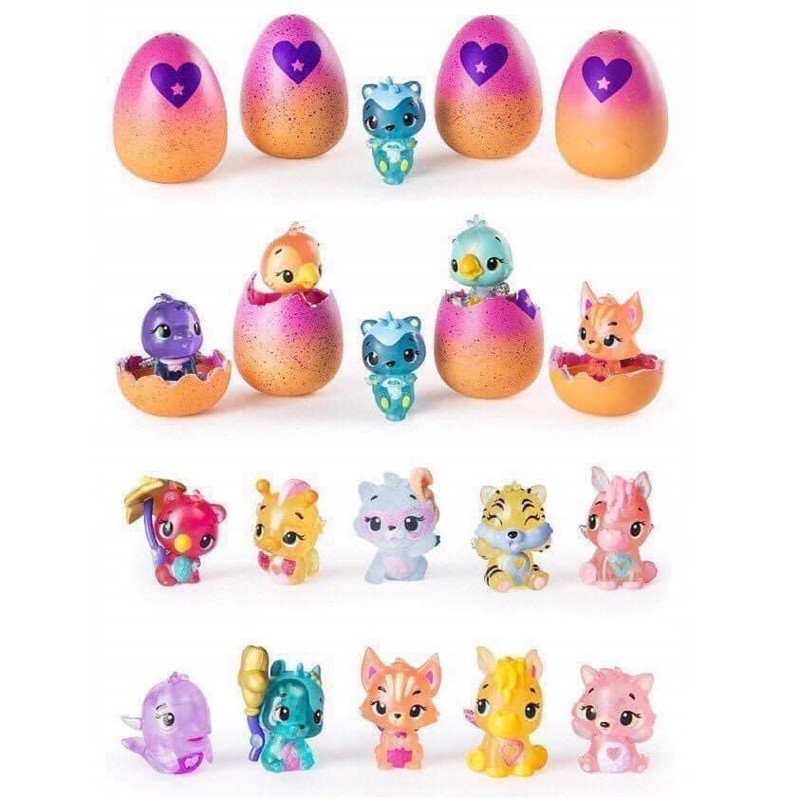 COMBO 10 TRỨNG HATCHIMAL  tặng kèm 15 Thú Hatchimal