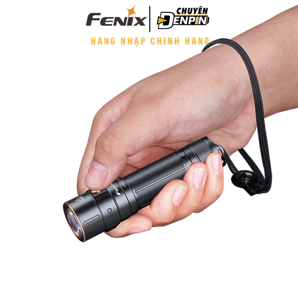 Đèn Pin EDC Fenix E28R nhỏ gọn, công suất 1500 lumens, dùng pin 18650 3400mAh, tích hợp cổng sạc Type C trên thân.