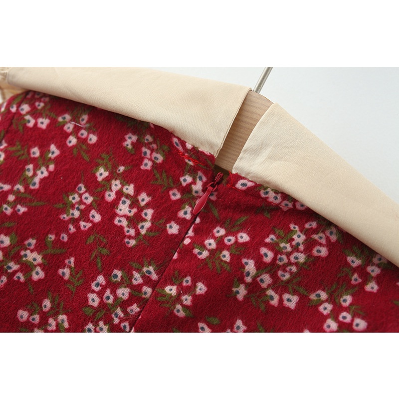 Đầm Thời Trang Mùa Thu 2023 Màu Trơn Đính Nơ In Hoa Dễ Thương Cho Bé Gái 9 Tháng-3 Tuổi