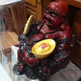 Tượng ông di lặc bột đá cao 38cm