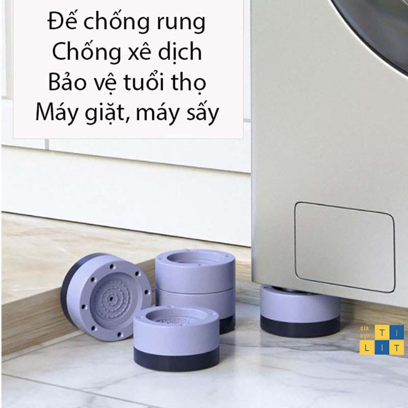 Đế chống rung máy giặt - Chân kệ máy giặt , tủ lạnh chống trơn trượt tiện dụng [ĐẾ MÁY GIẶT]