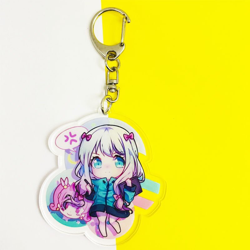 ( Mica trong acrylic) Móc khóa AIKATSU in hình anime chibi dễ thương