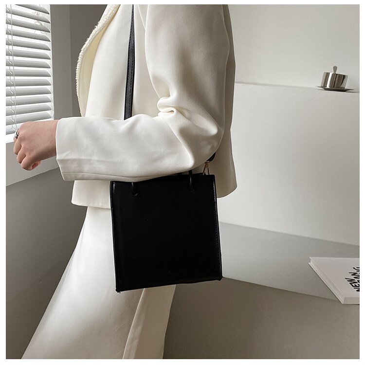 Túi Đeo Chéo JASMIN NOIR Bằng Da Pu Thiết Kế Đơn Giản Thời Trang Retro Cho Nữ