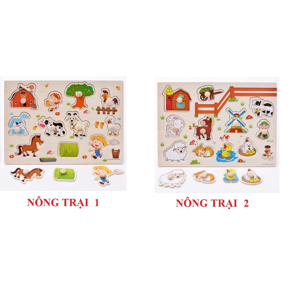 Combo 7 bảng ghép có núm lớn 20x32 cm